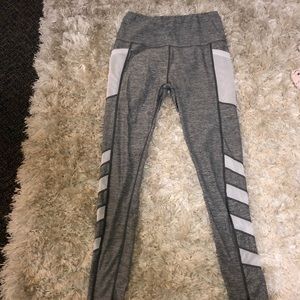 Gray & White Exercise Leggings